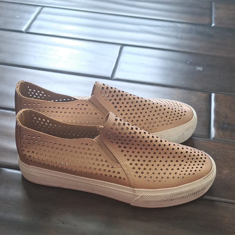 Restricted Women's Rose Gold Slip-On Athletic Shoes